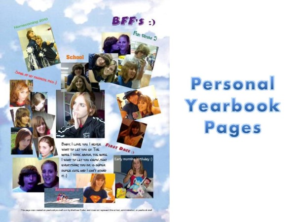 Personal Yearbook Pages