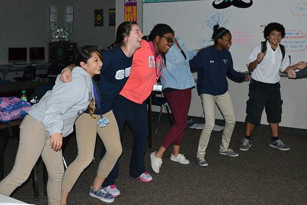 Lean n learn \\ Students learn the moves to the Raider Rumble in homeroom classes this week. The student body will debut the performance at Fridays cross town showdown game against Wylie High Oct. 3.