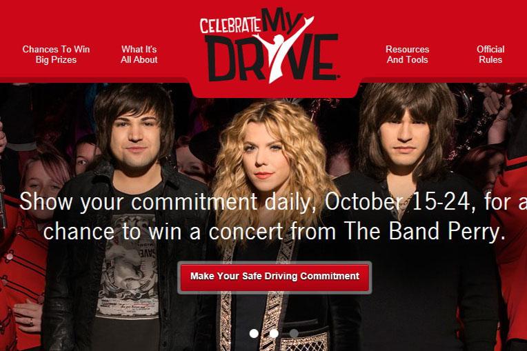 Pledge+to+drive+safeley+at+www.celebratemydrive.com%2Fhome+and+the+school+could+win+a+visit+from+The+Band+Perry.