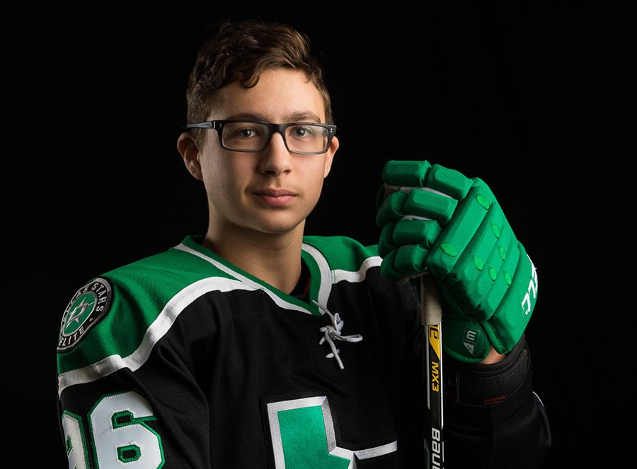Icely done \\ Sophomore Miles Read plays for the Dallas Elite Hockey Club on the U15 AAA team. 
“I really love hockey because its the type of sport that keeps you on the edge of your seat,” Read said.