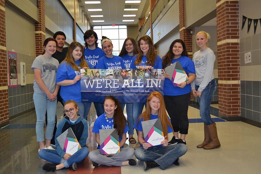 All in \\ Last year's yearbook was featured in Jostens Look Book, a compilation of the best of the best books from across the nation. Class of 2015 graduate Madison Jennings was the editor in chief of Volume VIII.