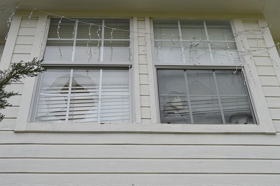 Shattered dreams \\ Sports Editor Jessica Blakeleys house was one of the reported 85 percent of homes in Wylie that suffered hail damage. Our house is unlivable, Blakeley said. We dont know where we are going to go.