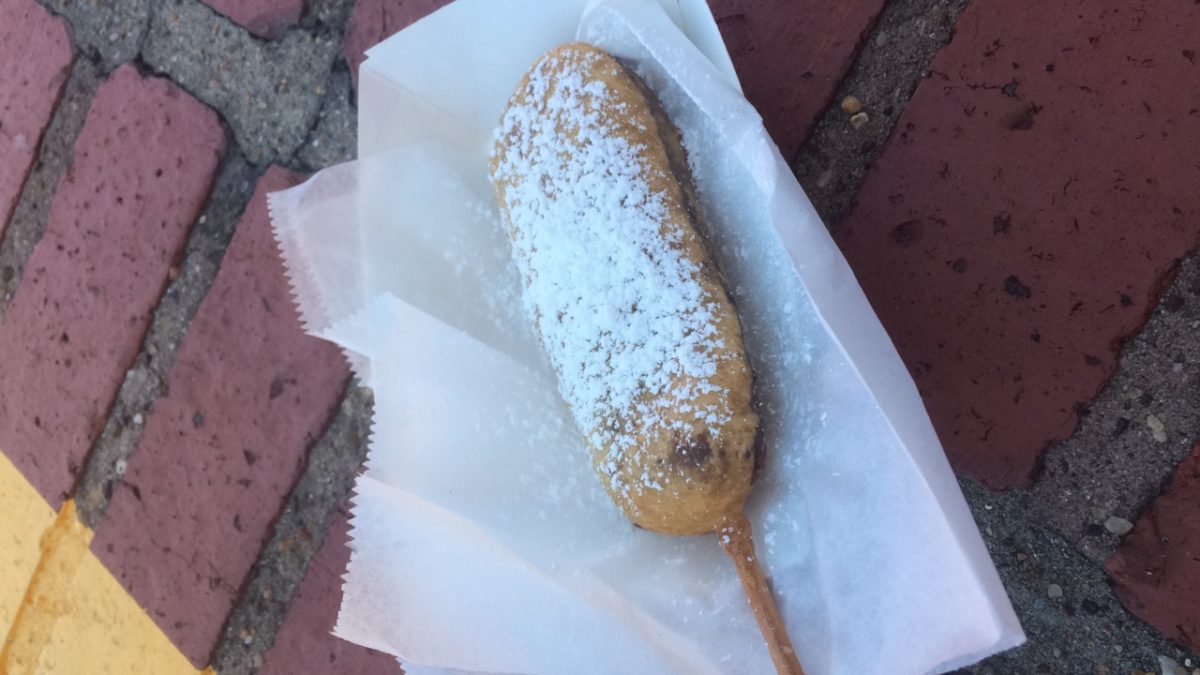 The fried Snickers was pretty average, but I expected a lot better. It tastes like a cheaply made chocolate chip cookie.