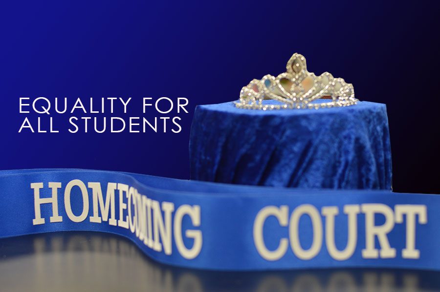 Homecoming out \\ Homecoming court shouldnt have to follow gender norms. Two people, not one prince and one princess, should be recognized for each grade level.