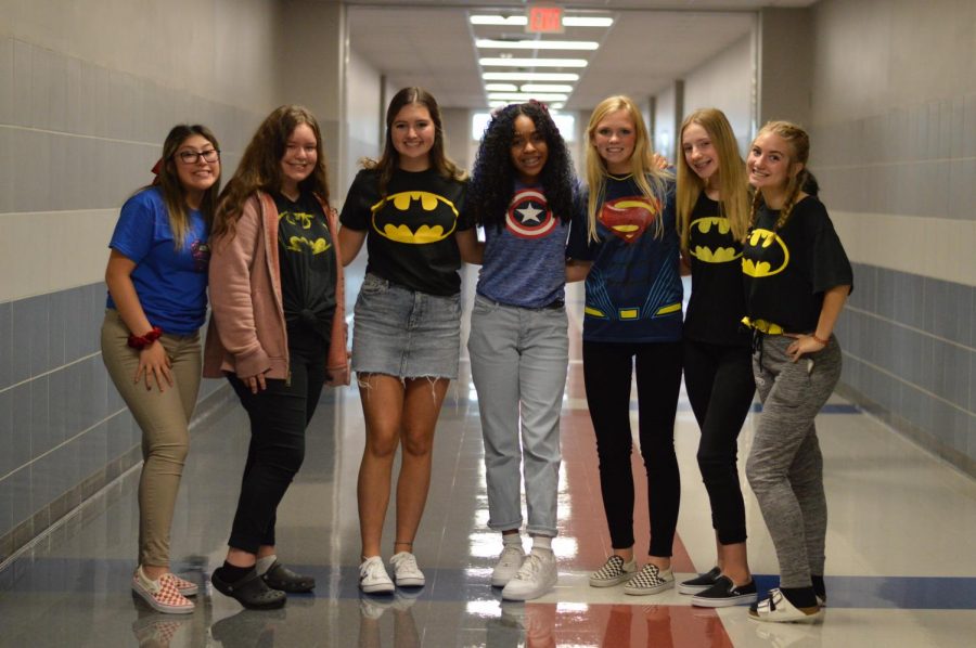 Hero for a day \\ Each day of homecoming is a different dress up date. Superhero Day was Tuesday, Oct. 15.
