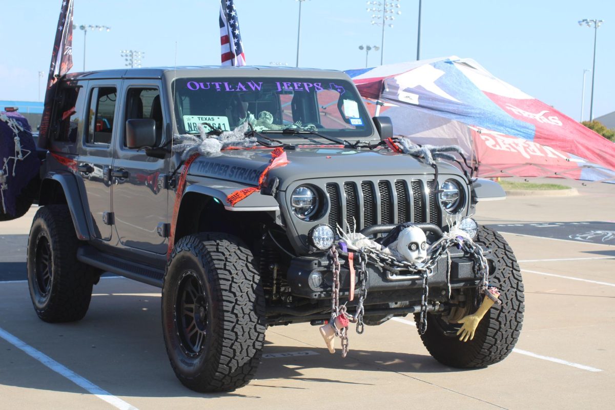 Ride and joy \\ A seasoned car show competitor, participant Lisa Johnson’s jeep was the only diesel car at the event. “I’ve done lots of shows before, but this is my first at Wylie East because usually I’m at another show when they host theirs,” Johnson said.